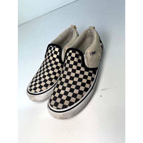 Vans Old Skool Youth Sneakers US 6 Black White Check Slip On Skate Shoes 508731 - Picture 1 of 15